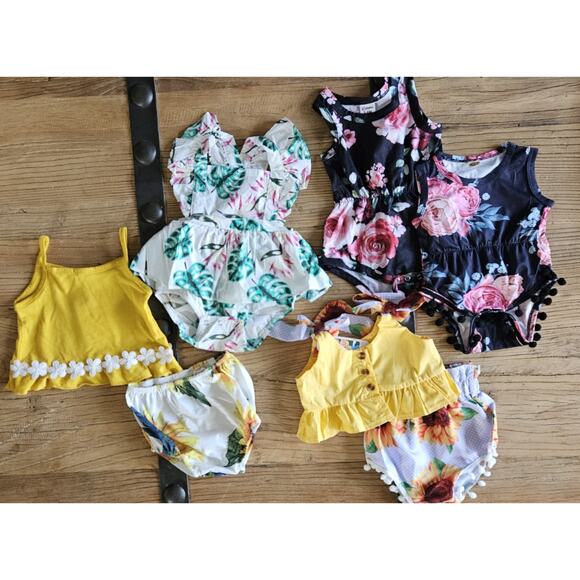 PatPat 7 piece summer spring girls outfit bundle sz 3-6 Months New - Picture 1 of 5